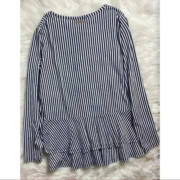 Striped Michael Kors Peplum Top - Picture 3 of 5